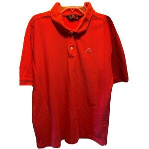 Robe Di Kappa LA POLO Men’s XL red short sleeve 1/4 button cotton polo shirt